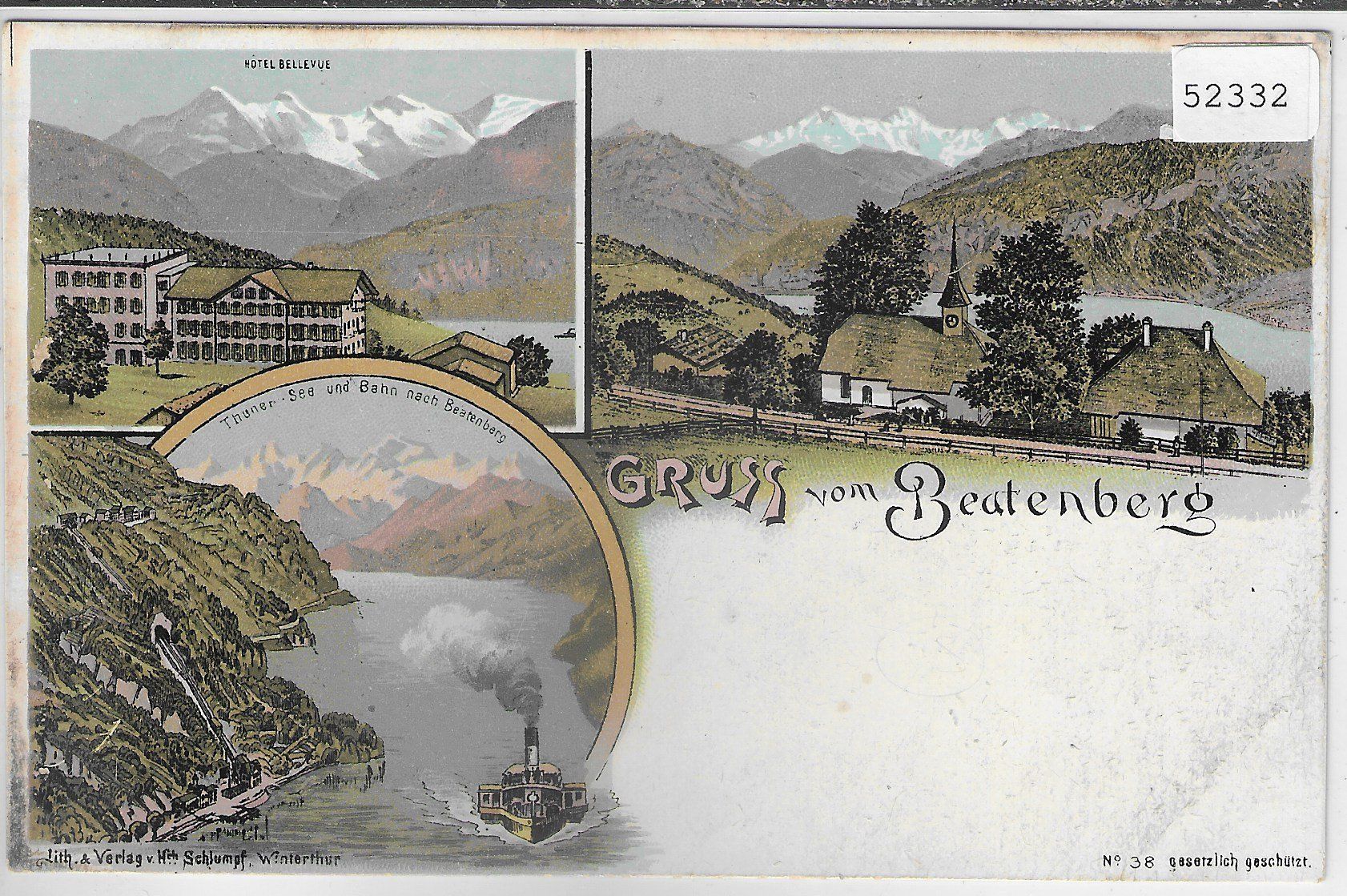 Cartoline postali: Gruss vom St. Beatenberg - Litho* – Usato da Ettingen venduto da Kartenplanet