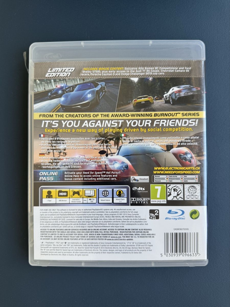 Giochi: PS3 Need for Speed Hot Pursuit Limited Edition – Usato da Spiegel b. Bern venduto da Desisk44 1