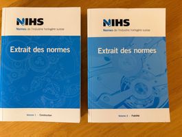 Livre NIHS norme horlogère 1 et 2