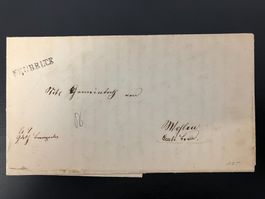Vorphila Faltbrief mit Inhalt Neubruck, Bern, Schwaben 1871