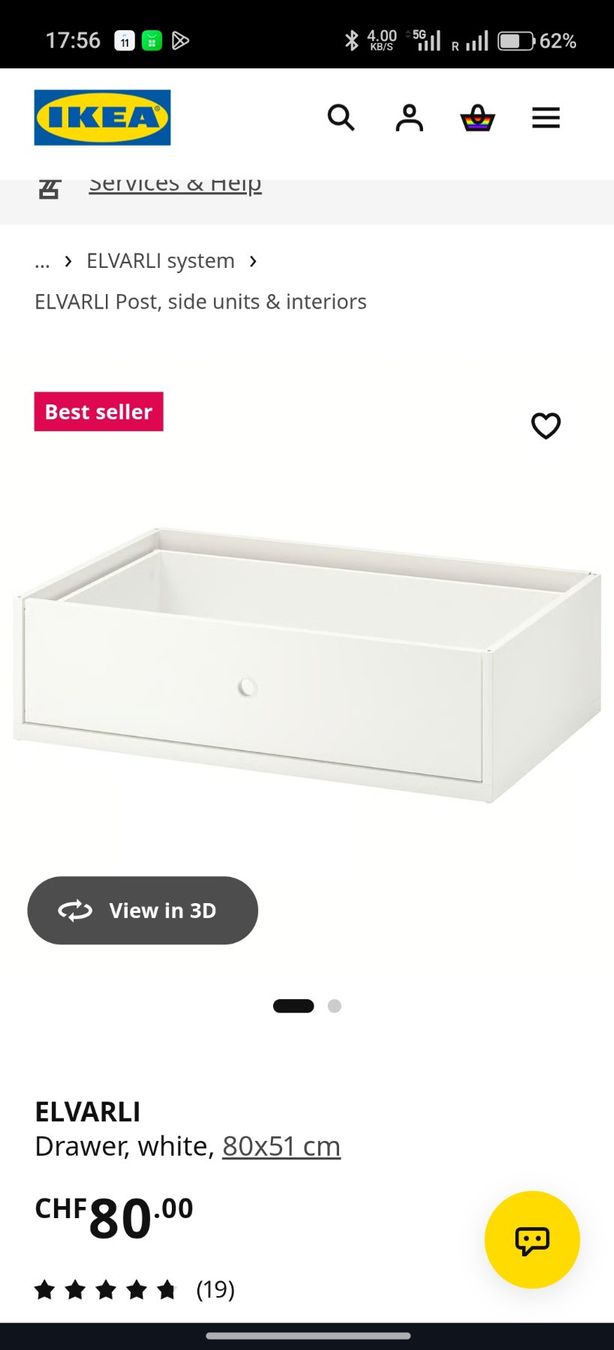 Ikea Armoires: ELVARLI IKEA – D'occasion à Adligenswil par ser_6mpq 6