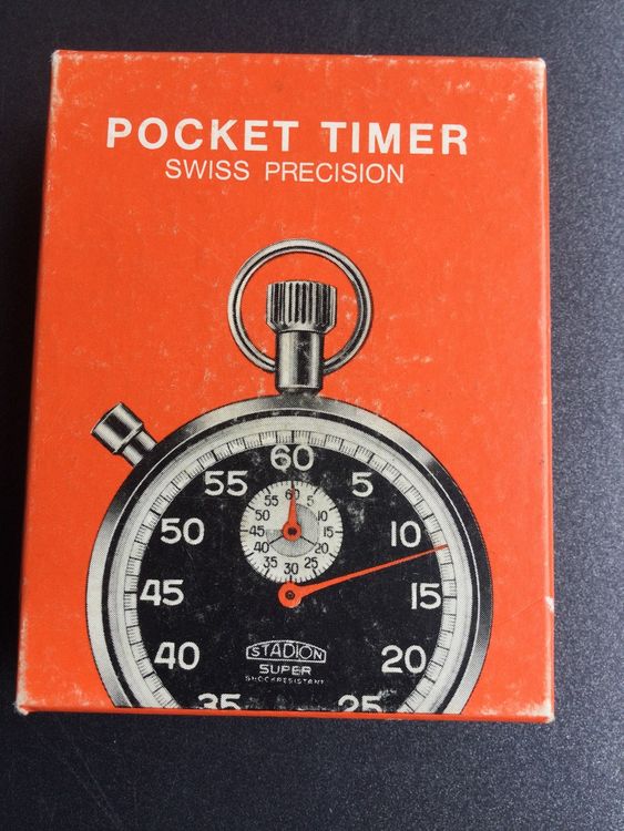 STOPPUHR POCKET TIMER SWISS PRECISION.MARKE STADION IN OVP Kaufen auf