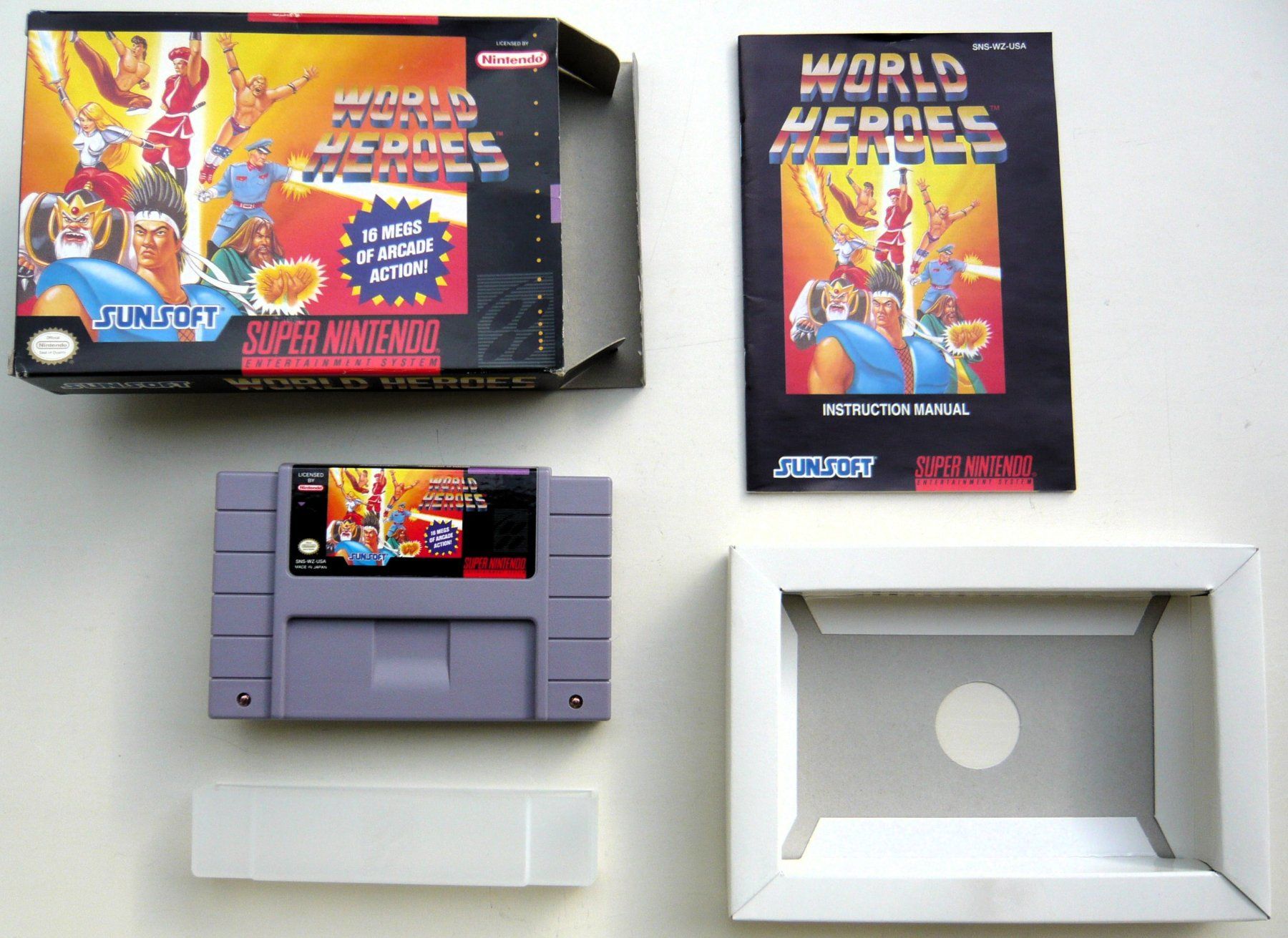 Nintendo Giochi: SNES:  World Heroes – Usato da Onex venduto da Jaguar1986 3