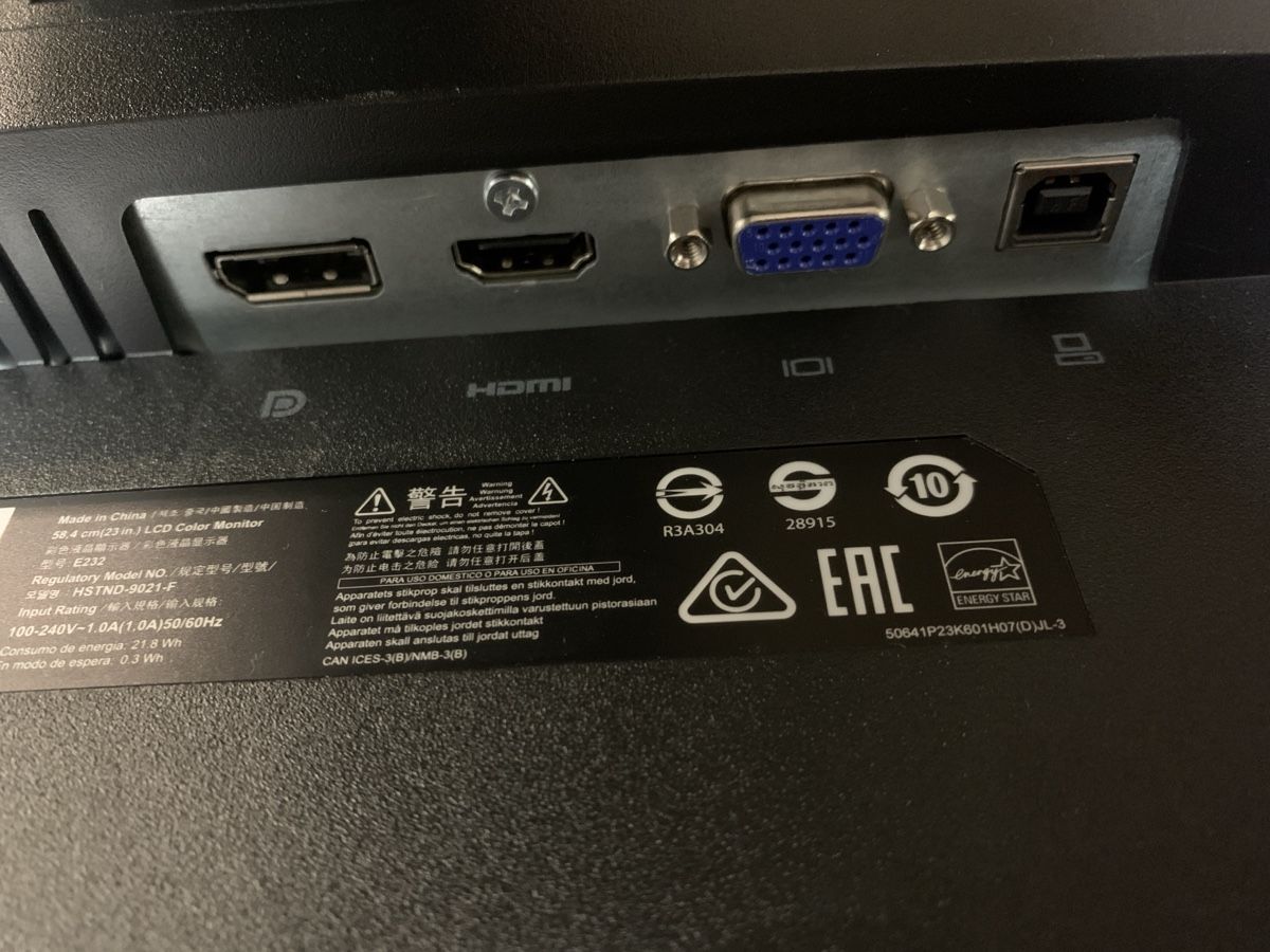 Hewlett Packard Ecrans: Monitor Hp E232 EliteDisplay perfekt – D'occasion à Birmenstorf AG par Fhauri 3