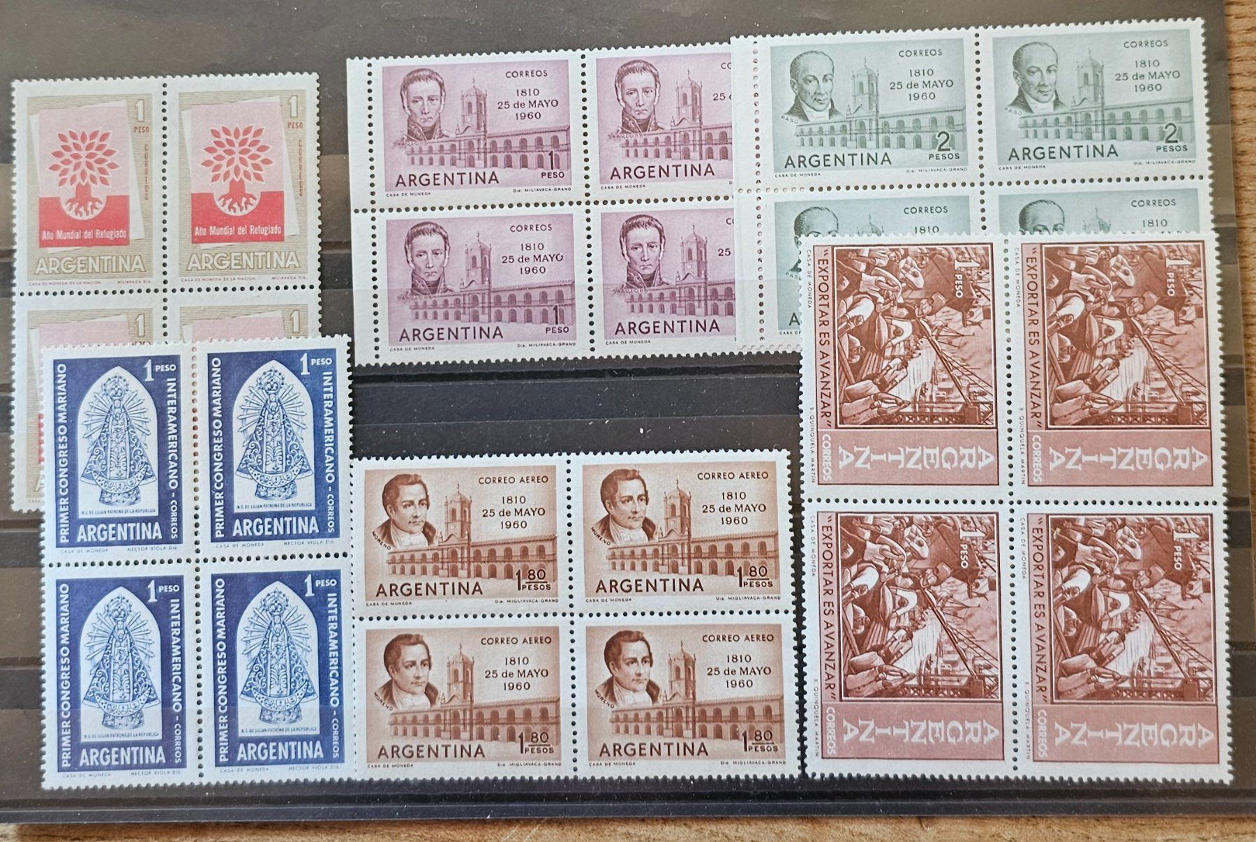 Tous les timbres: ARGENTINIEN - 4er-Bl. ** – Neuf (Voir description) à Les Valettes par Nuba1