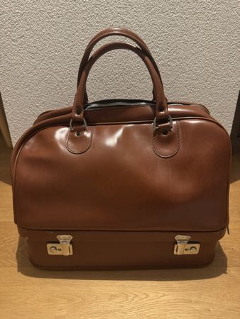 Vintage Reisetasche, braunes Leder, ideal für den Trip!