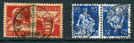 1 Lot 2 Kehrdrucke - Zst K 1 / K 25 y gestempelt
