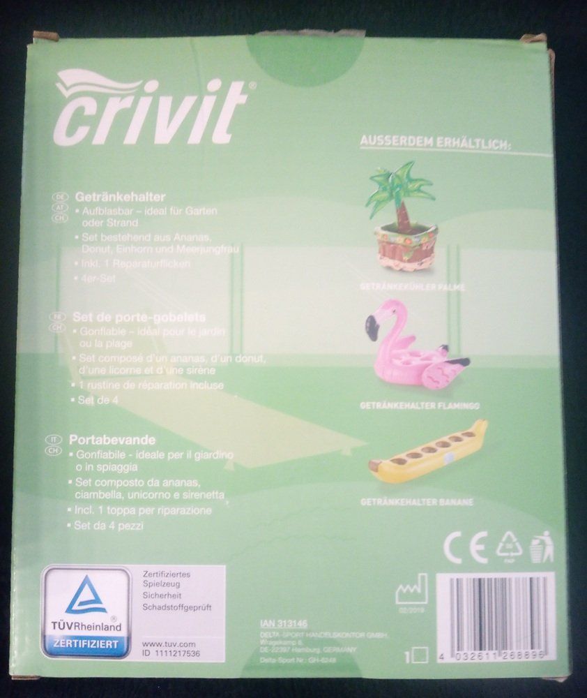 Accessori per altri veicoli: Crivit & Sunnylife aufblasbare Getränkehalter Sets – Usato da Werdenberg venduto da EXA-Secondhand 2