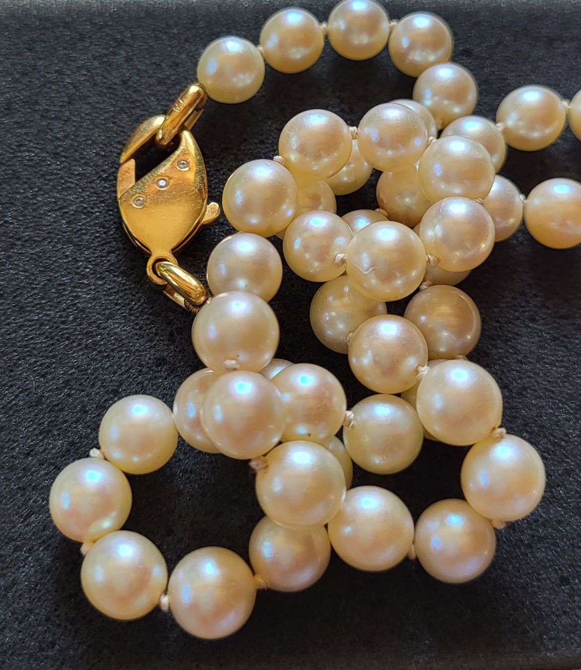 Catenine: Gold 750 Perlen Collier Mit Diamanten – Usato da Wald ZH venduto da Dasilver 6