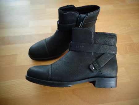 Ecco Stiefeletten, Leder, Schwarz, Gr. 37, Neu