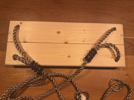 Schaukelbrett Holz neu mit Seil und Ringen Max. 100kg