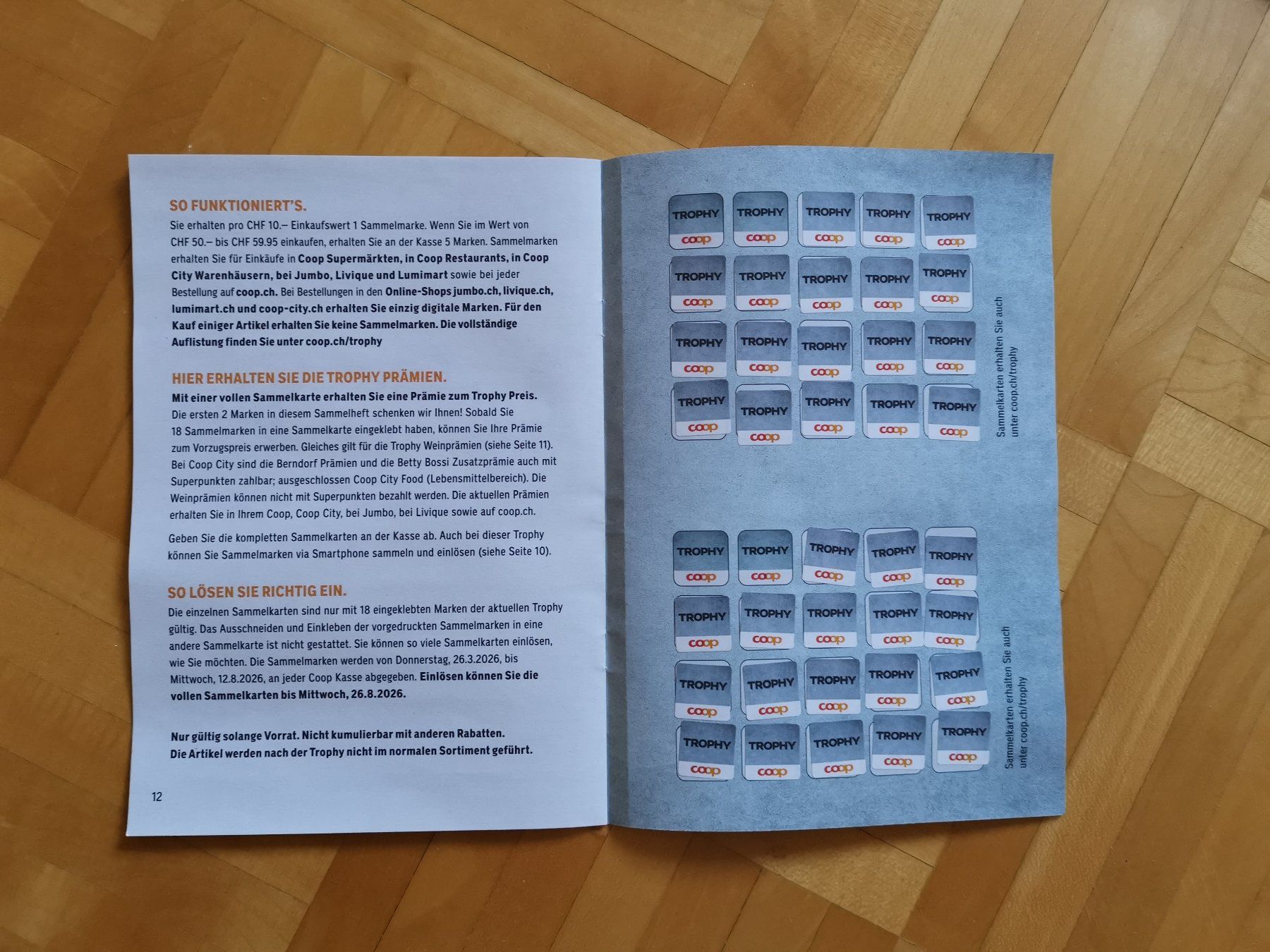 Coop Timbres & points: 2 volle Trophy Karten – Neuf (Voir description) à Dornach par Hei50