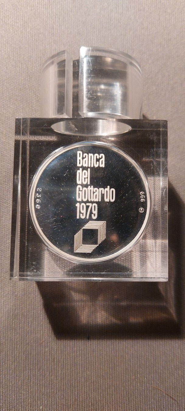 Medaglie: 999 Silber - Banca del Gottardo, 1979 – Nuovo (secondo la descrizione) da Quartino venduto da matepetra