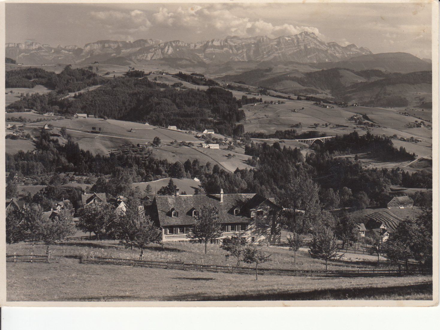 Cartoline postali: Teufen Fernblick, ca. 1940 – Usato da Bürglen TG venduto da StampGraf