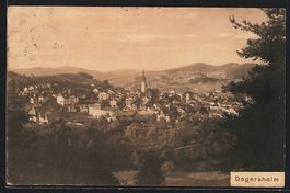 AK Degersheim, Ortsansicht bei Tag, 1914