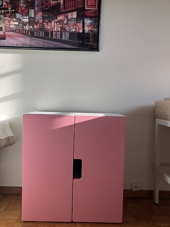 Ikea Cassettiere: Meuble IKEA SMÅSTAD blanc / rose pâle – Usato da Ecublens VD venduto da hug_bzn2