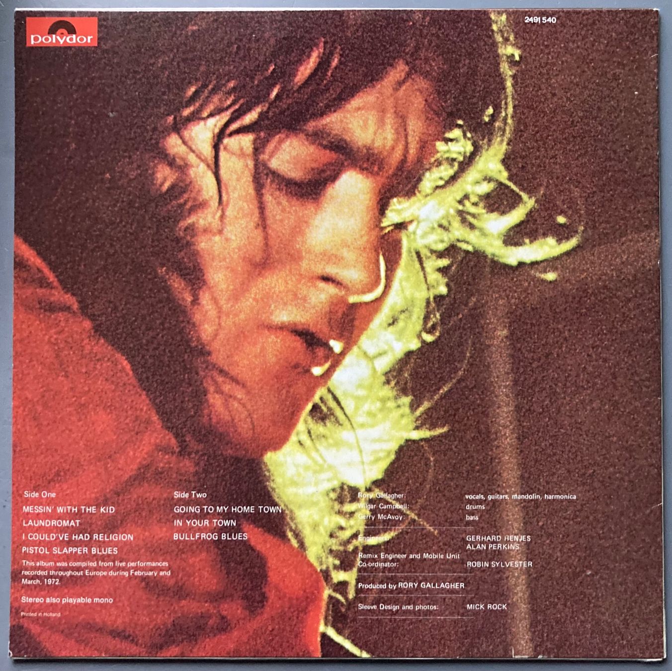 Dischi in vinile: RORY GALLAGHER - LIVE! IN EUROPE – Usato da Poliez-Pittet venduto da Newtown-Records 1