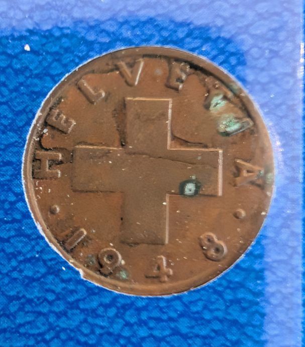 Alle Münzen: 2 Rappen 1948 – Gebraucht aus Arch von coinsandmore