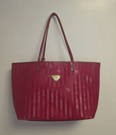 Mollerus Handtasche Shopper Zürich rot guter Zustand.
