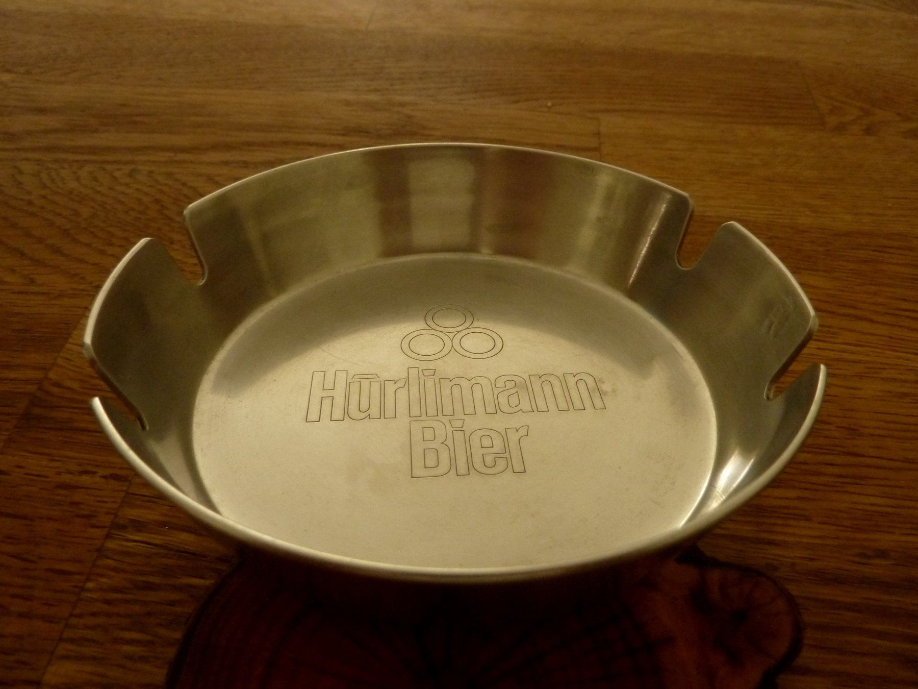 Hürlimann Aschenbecher: Aschenbecher Hürlimann Bier Chromstahl – Gebraucht aus Hochfelden von swissice 3