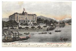 Vevey (VD) Grand Hôtel du Lac - Dampfschiff - Lac Léman 1905