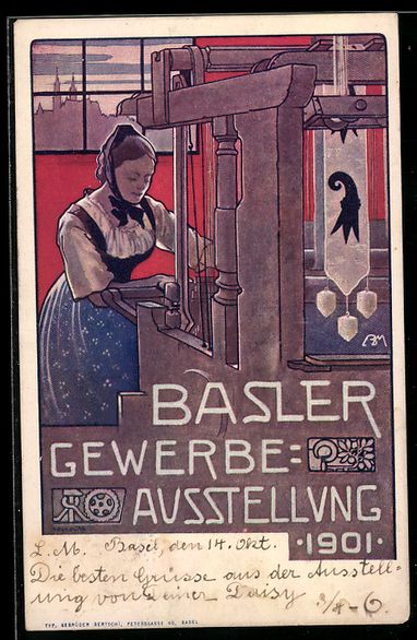 Ansichtskarten: Basel, Basler Gewerbe-Ausstellung 1901,  – Gebraucht aus Berlin von bartko-reher
