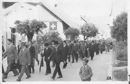 Souvenir de PORRENTRUY - Rue du Marche 1920