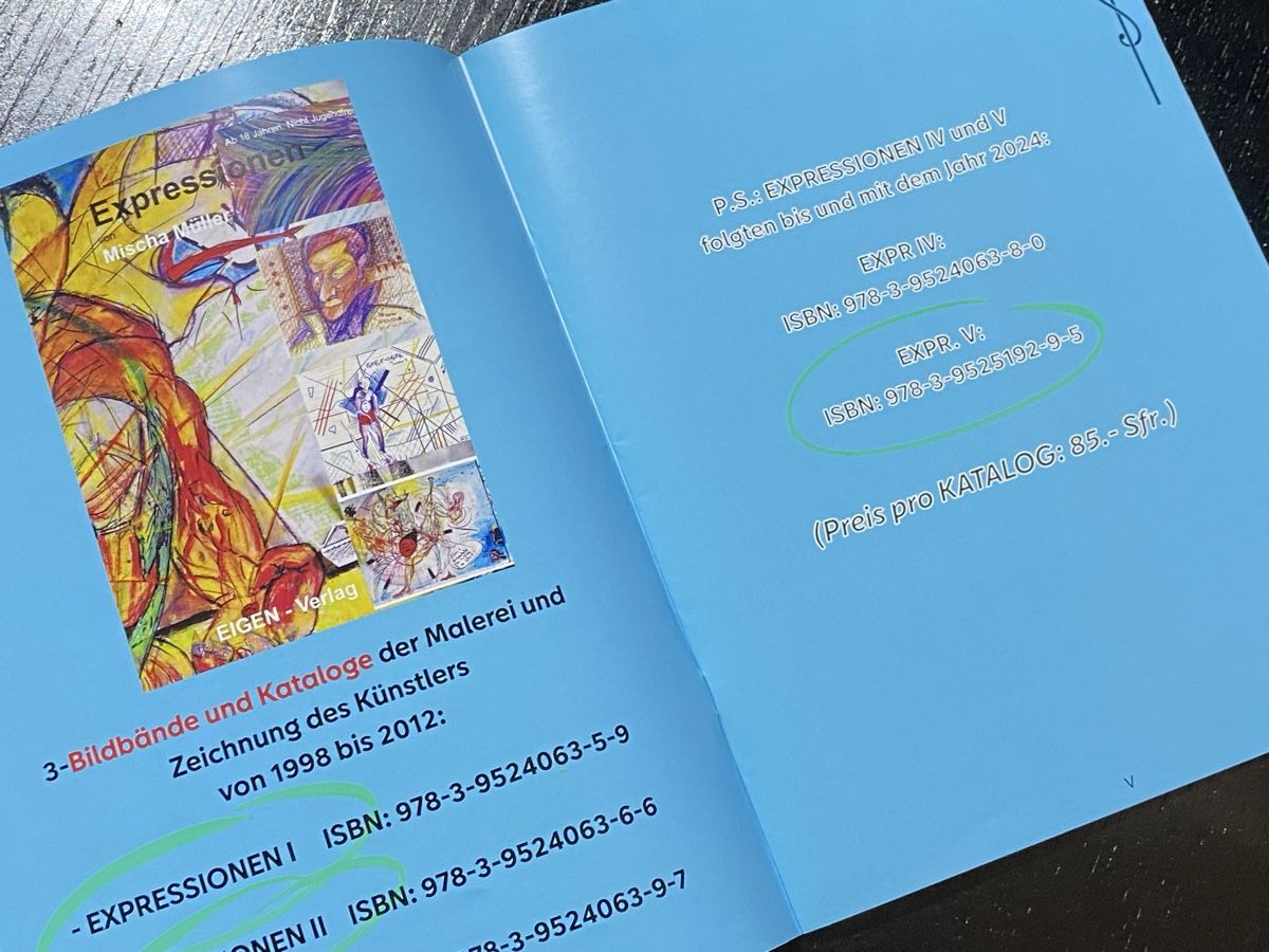Bücher: Mischa Müller Künstlerkatalog Eigenverlag /Kunstmalerei – Neu und originalverpackt aus Zuerich von SonderArt-Wertgut 3