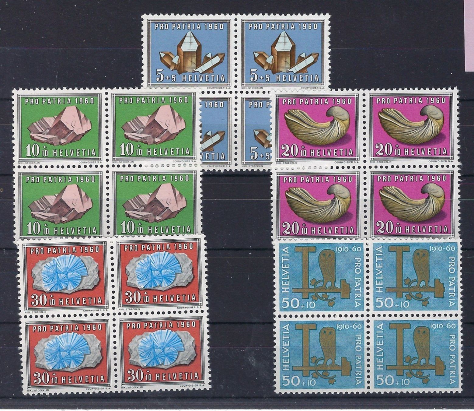Tutti i francobolli: 1960 Pro Patria Viererblocks postfrisch  15940 – Usato da Lunden venduto da Animus999