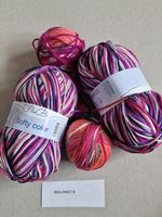 Woll-Lot pink-lila-weiss-rot