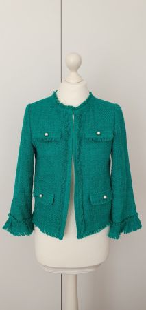 Blazer Hallhüber grün mit Perlenknöpfen Gr. 34