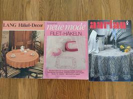 3 Vintage Häkelhefte mit genauen Anleitungen