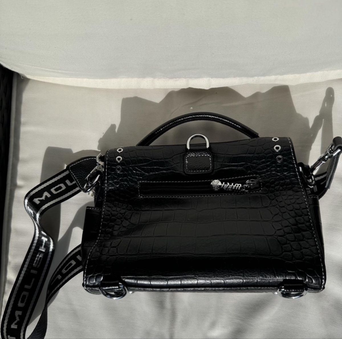 Borse da donna: Schwarze leder Handtasche in Kroko Optik – Nuovo (secondo la descrizione) da Spreitenbach venduto da aar_zs8f 2