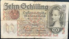 Zehn Schilling Banknote von 1946, Österreichisches Geld