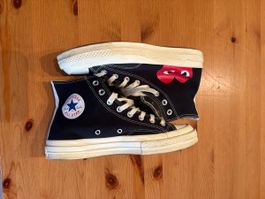 Baskets Converse x Comme des Garçons noires montantes