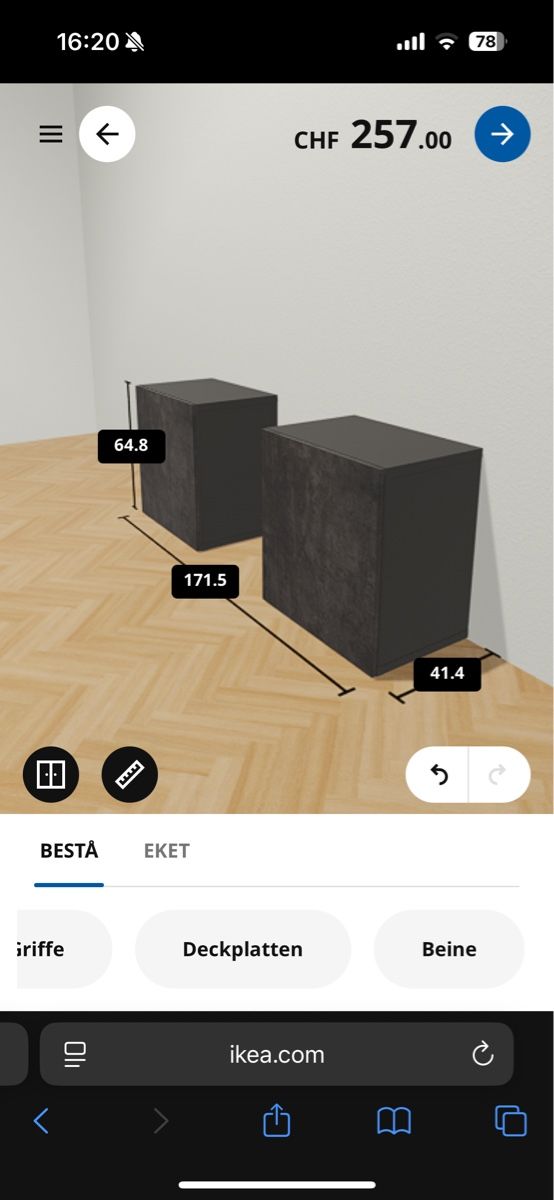 Ikea Scaffali: 2 IKEA BESTA, grau/marmor – Usato da Effretikon venduto da jas_92ls 7