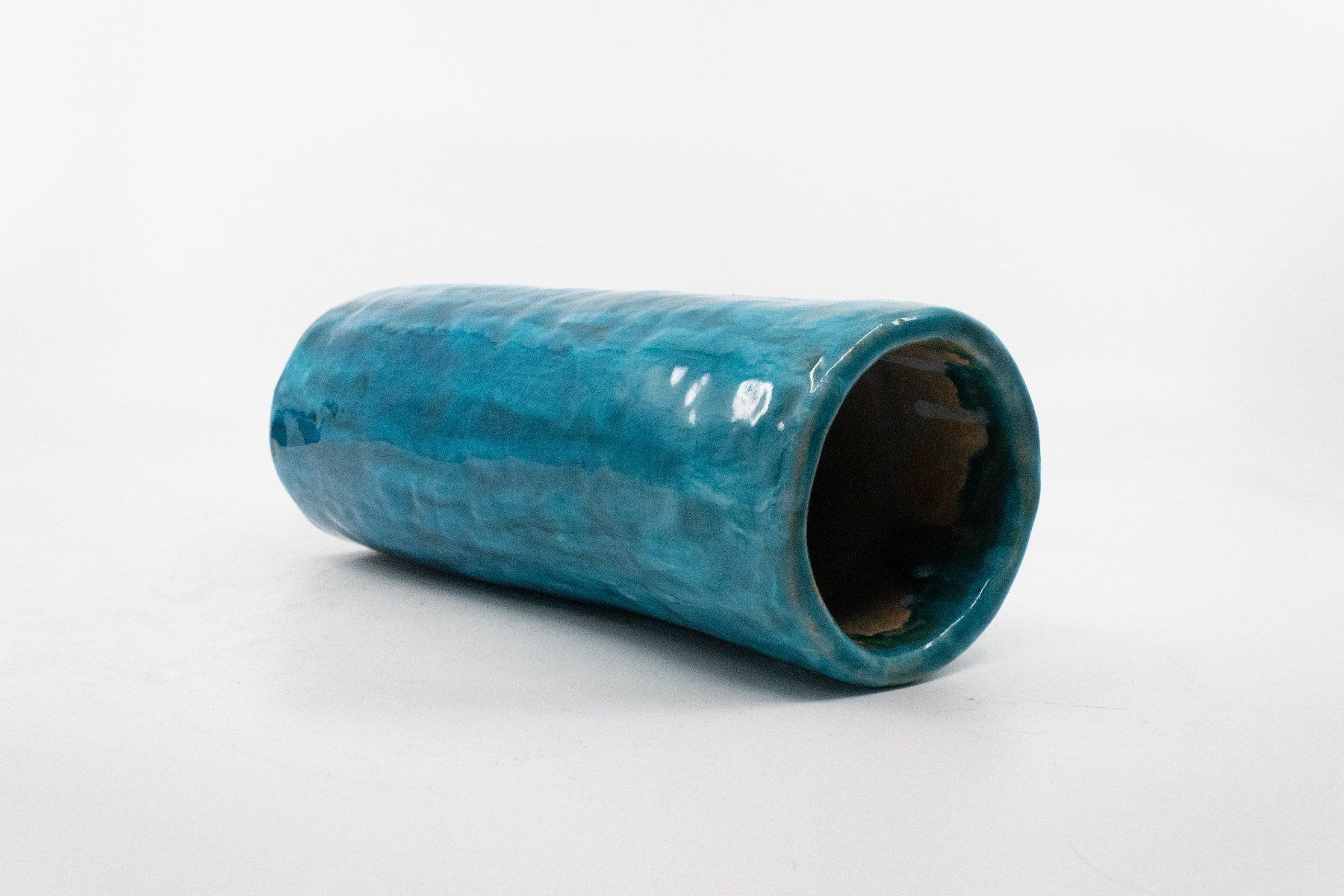 Vasen & Gefässe: Blaue Vase aus Keramik / ca. 22 cm – Gebraucht aus Zürich von ZuercherBrockenhaus 4