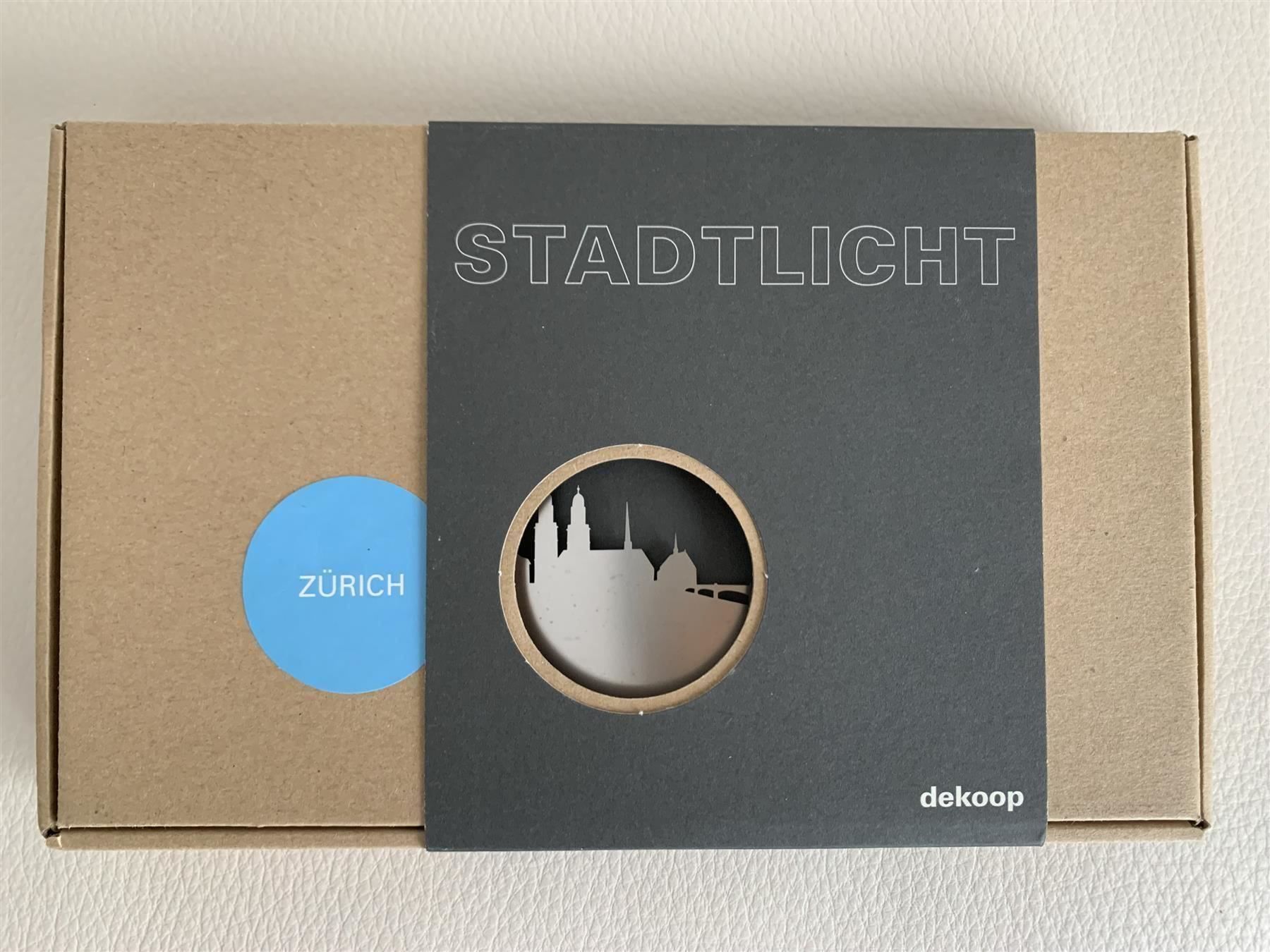 Kerzenständer: Zürich Stadtlicht - Teelicht mit Schatten – Neu und originalverpackt aus Rikon im Tösstal von Alpenmutz 1