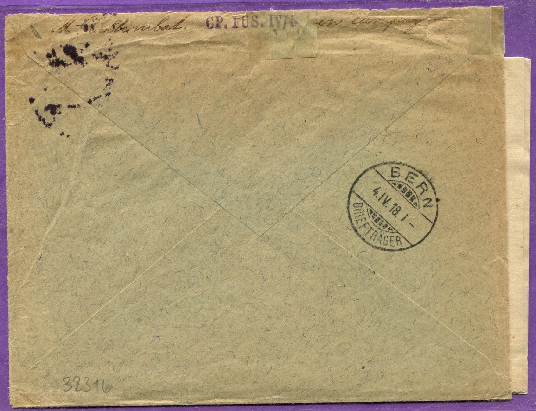 Tutti i francobolli: 1918 Bat.5 illustriert Salle de Correspondance Romande Feldp – Usato da Zug venduto da pinundpuk 1
