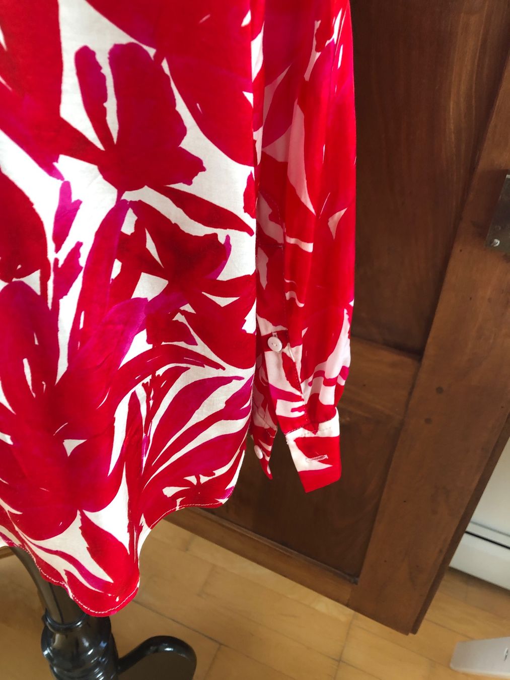 Camicette: Damen Bluse rot weiss Blumenmuster – Nuovo e nell'imballaggio originale da Arlesheim venduto da leyRum4.5 7