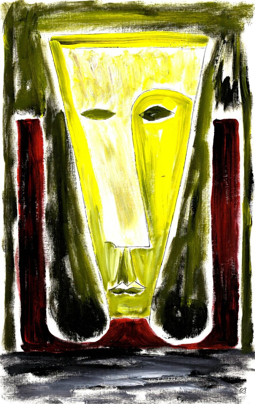 Dipinti: Acryl auf Papier: Der Wächter – Usato da Fribourg venduto da erw_68dx