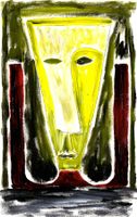 Acryl auf Papier: Der Wächter