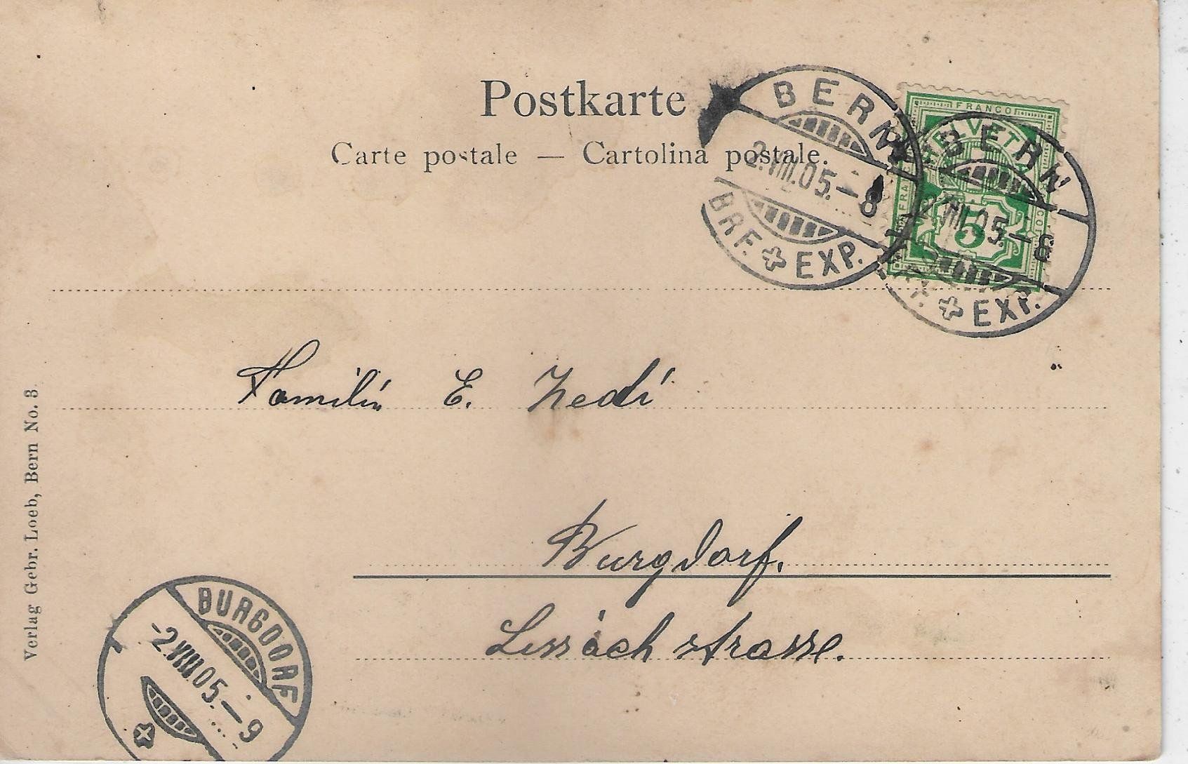 Cartoline postali: Bern - Kirchenfeldbrücke - Litho – Usato da Ettingen venduto da Kartenplanet 1