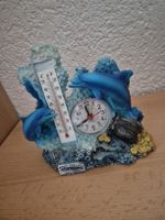 Dekorative Uhr mit Thermometer Delfin Motiv Rimini