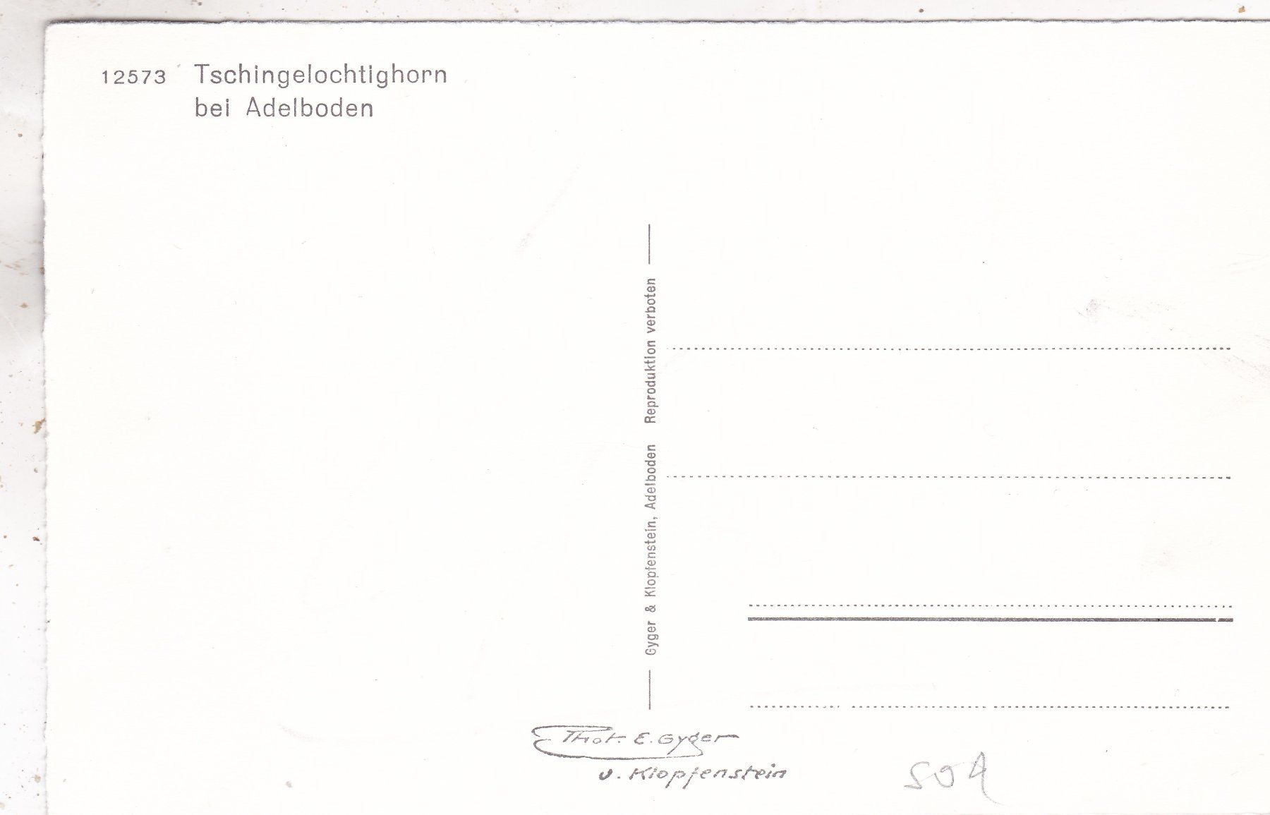 Cartoline postali: Tschingelochtighorn bei Adelboden – Usato da Herisau venduto da Lisegrat2008 1