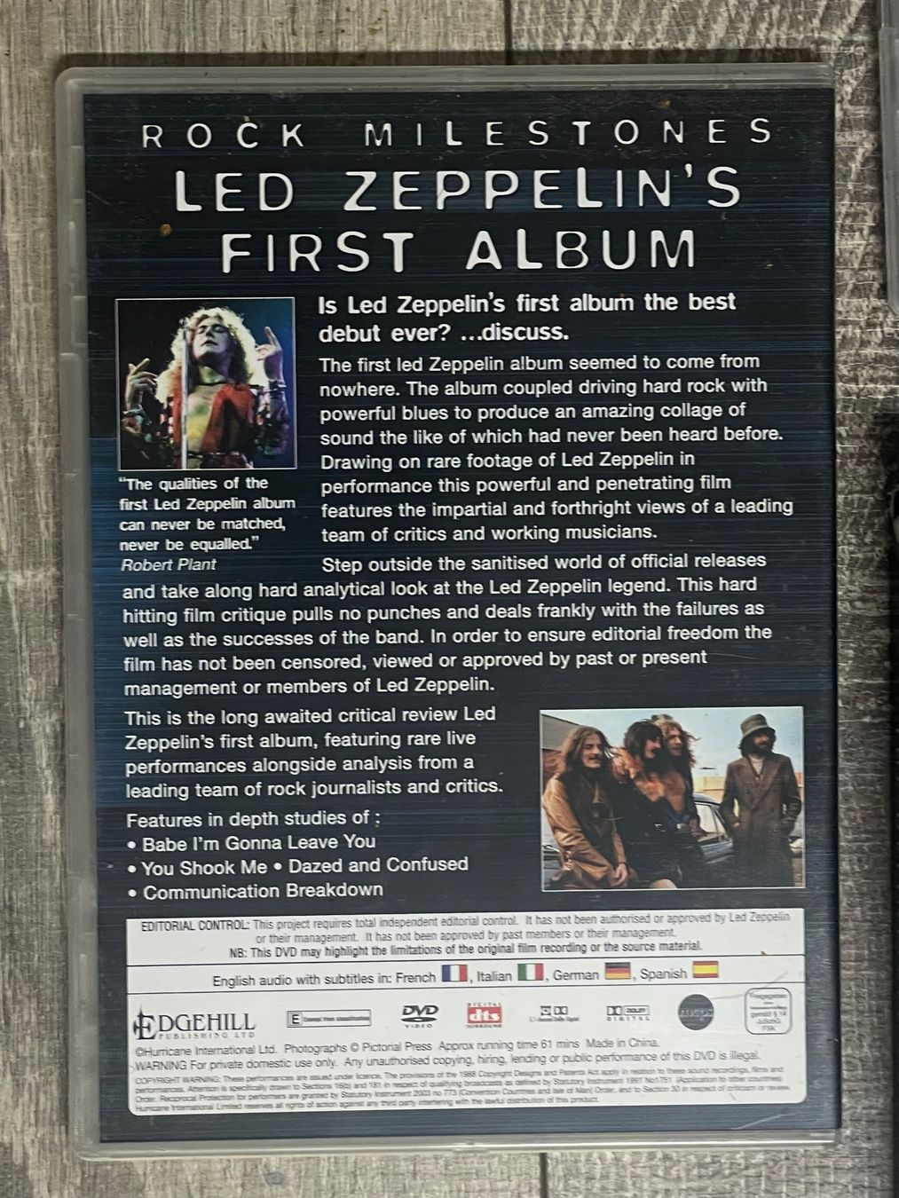 Tutti i DVDs: Led Zeppelin – Usato da Muri b. Bern venduto da AdidasCollector 4