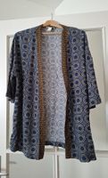 Kimono court à imprimé retro bleu marine H&M