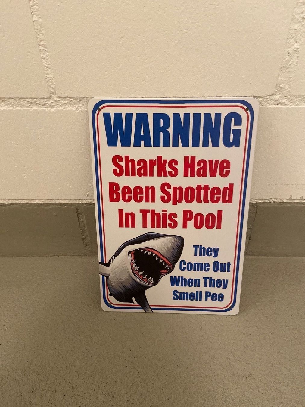 Schilder: WARNING Sharks Have VNTAGE TAFEL NEU – Neu und originalverpackt aus Seon von Aaargauer01 5