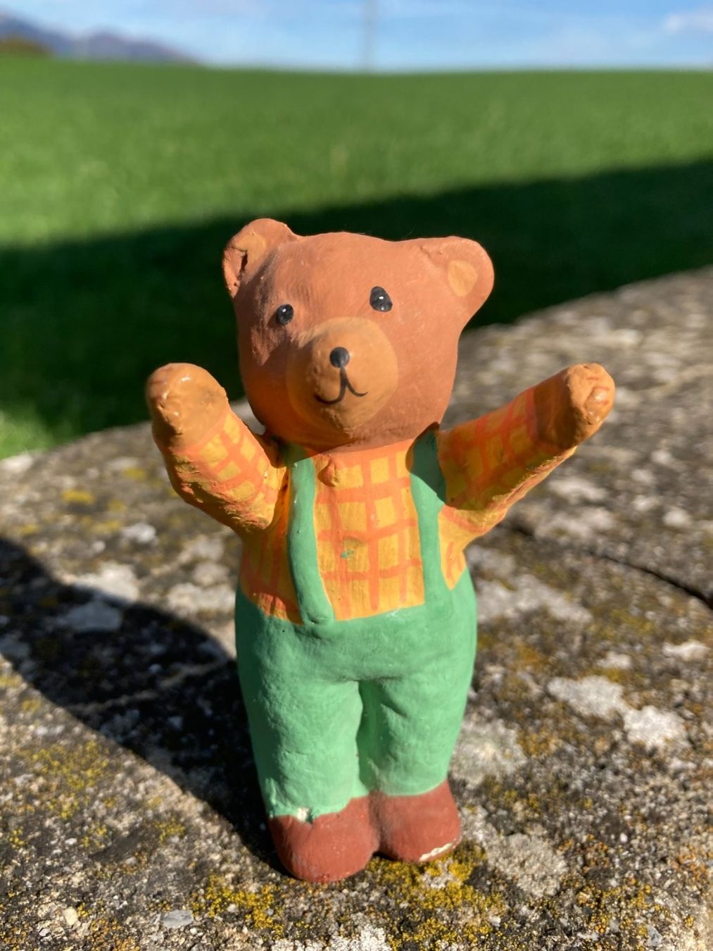 Statuette: Teddy Bär  Pappmache Vintage – Usato da Subingen venduto da ArtBead 1