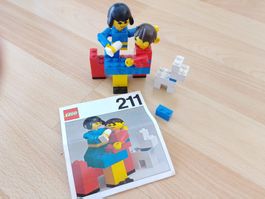 Vintage Lego 211 Mutter mit Kind und Hund